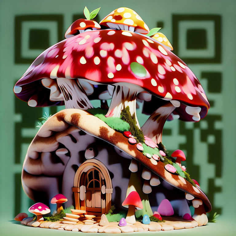 Cartoon Mushroom House Delight