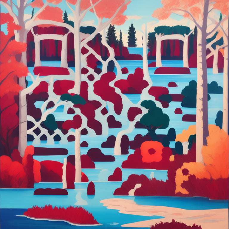 Painting of Red Trees