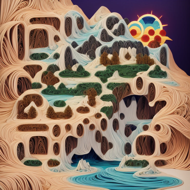 Paper Quilling with Mountains