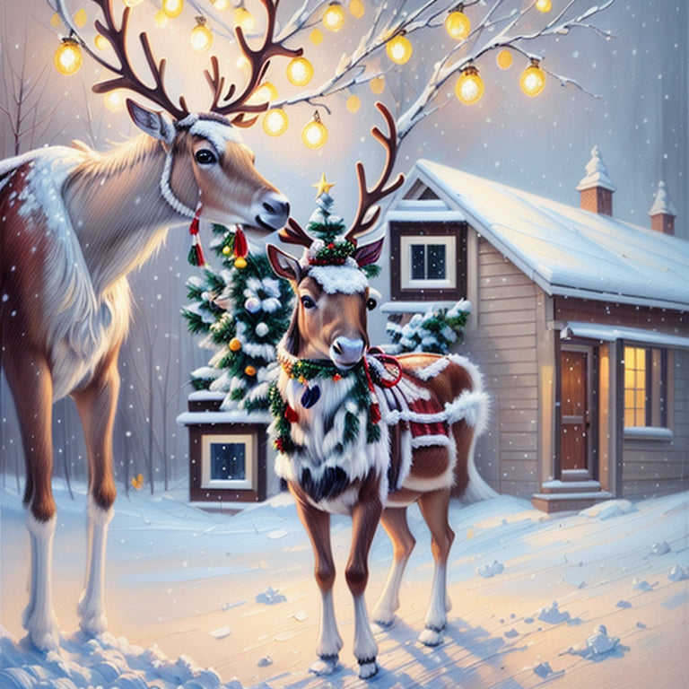 Reindeers in Christmas Decorations