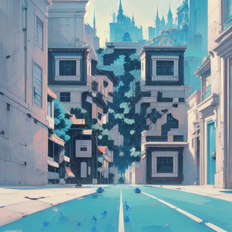 The Street in the Style of James Jean