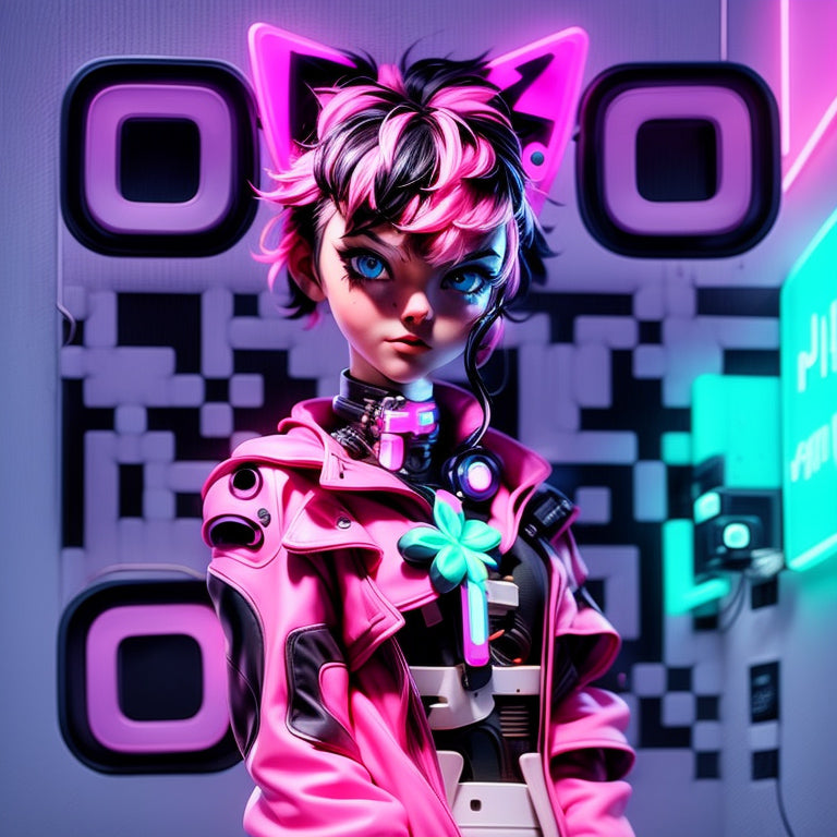 Cyberpunk Charm in a Pink Jacket