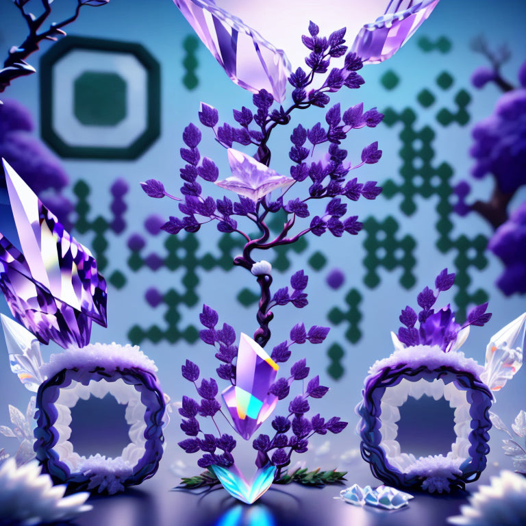 Crystal Code Facebook Purple Crystals | ICQR - Artistic QR Codes
