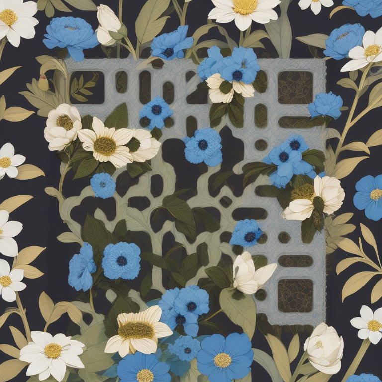 Blue and White Flower Pattern