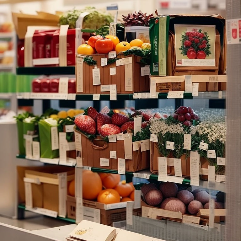 Shelves Packed with Fresh Fruit