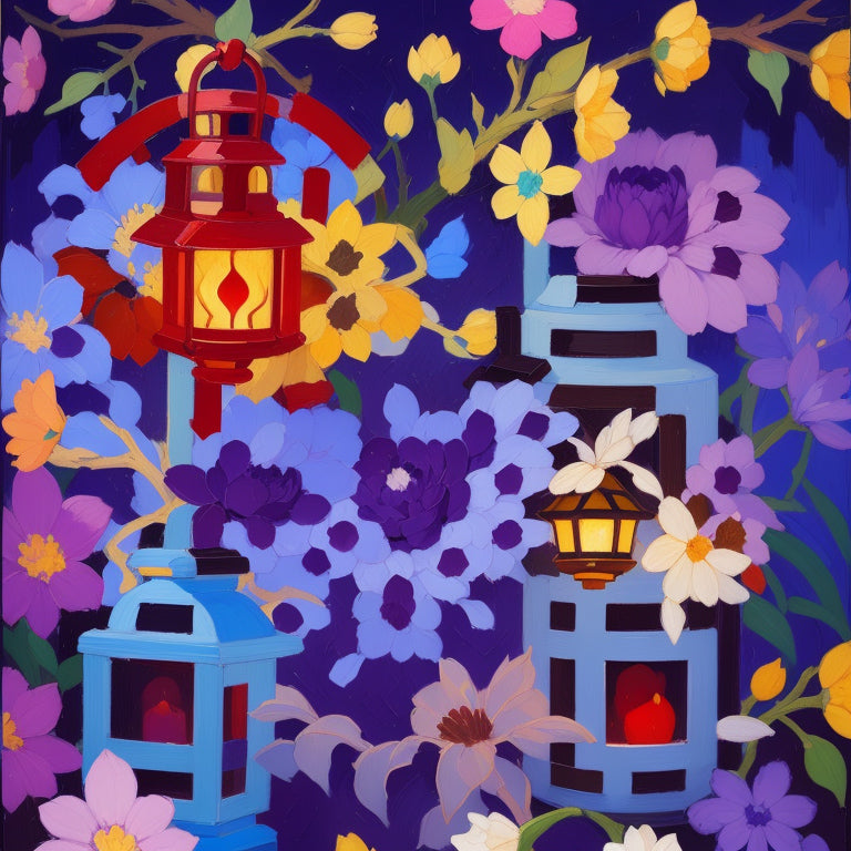 Night Flowers with Lanterns