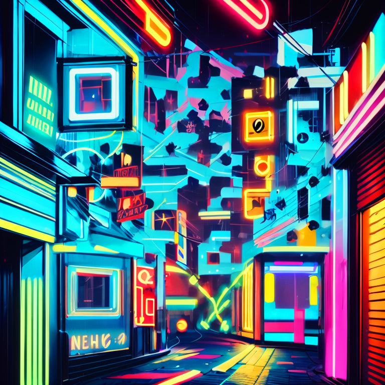 Abstract Neon Modern Night