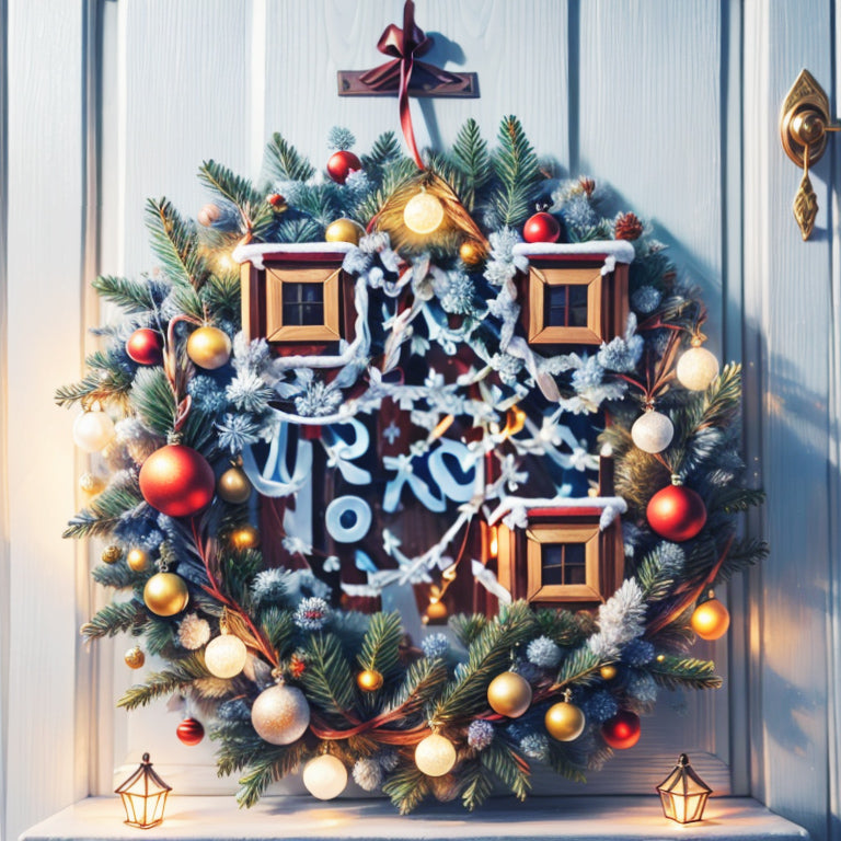 Door with a Wreath