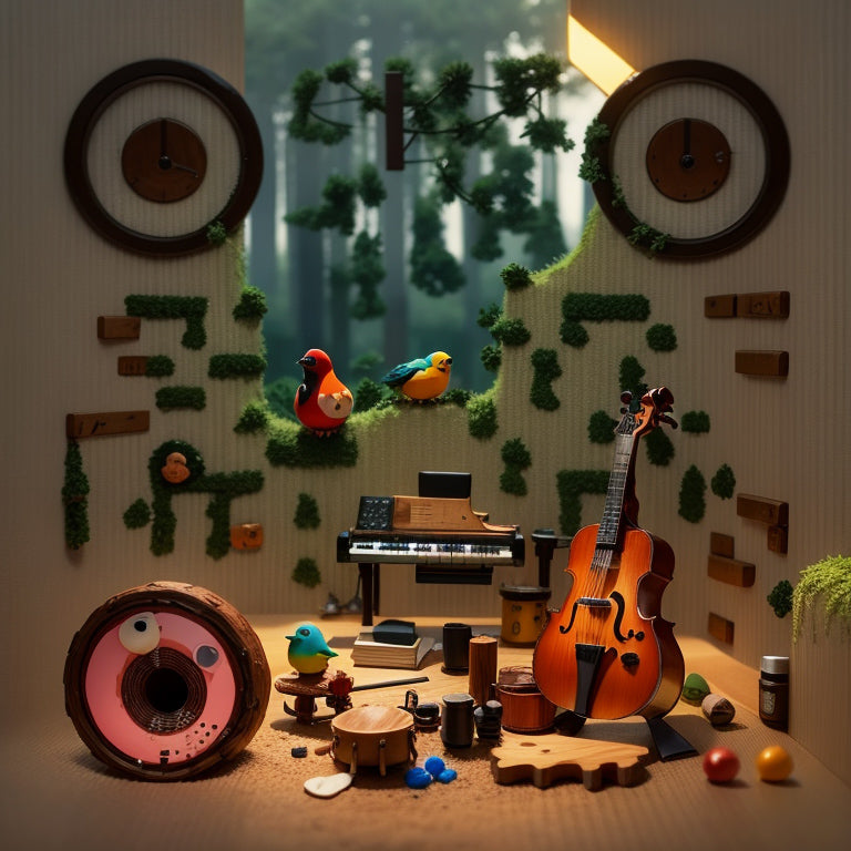 Music Stage in the Forest with Cartoon Details