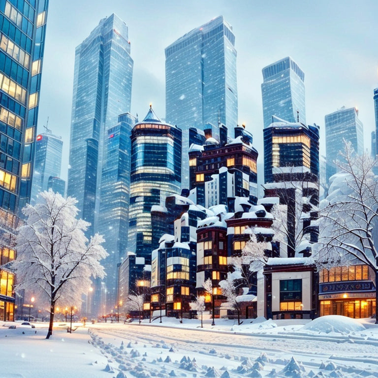 Snow-Covered and Cozy Winter City