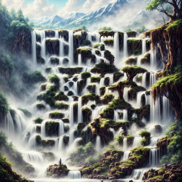 Mystical Waterfall | ICQR - Unique QR Codes