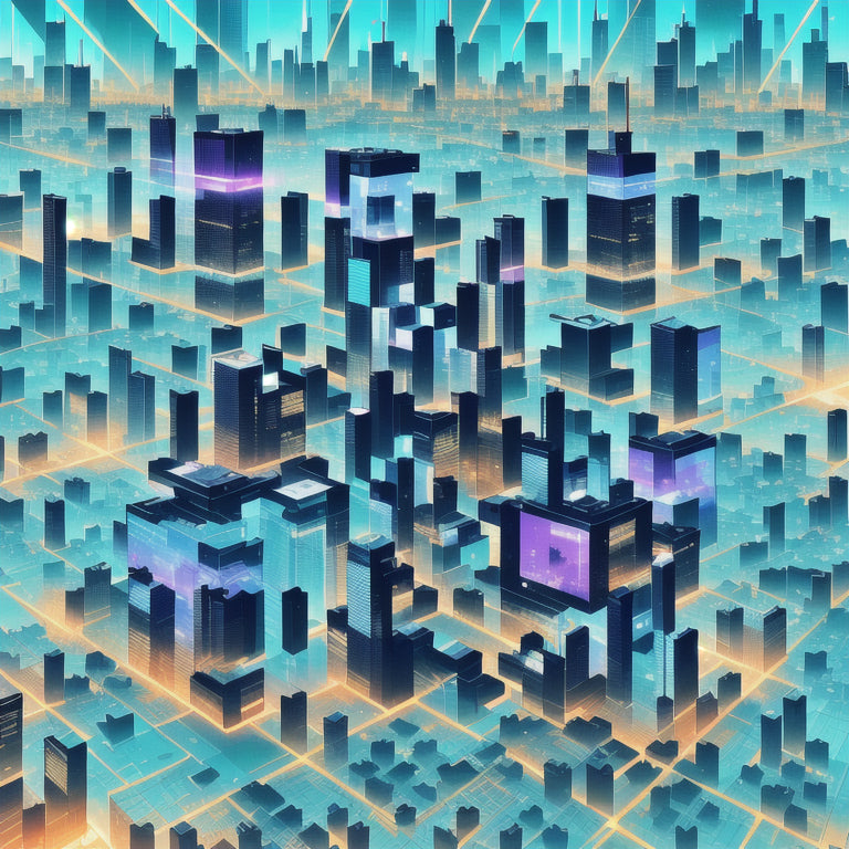 Megapolis Windows Glowing in the Night