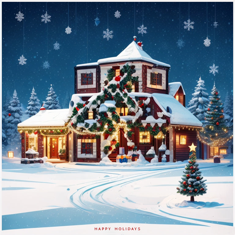 Christmas Town Vector Art