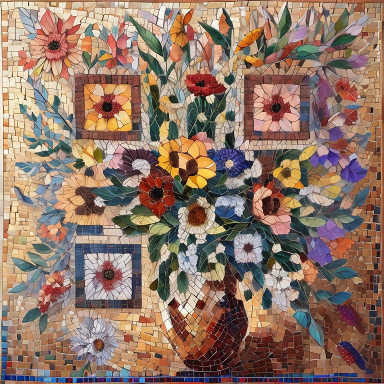 Mosaic with Field Flowers