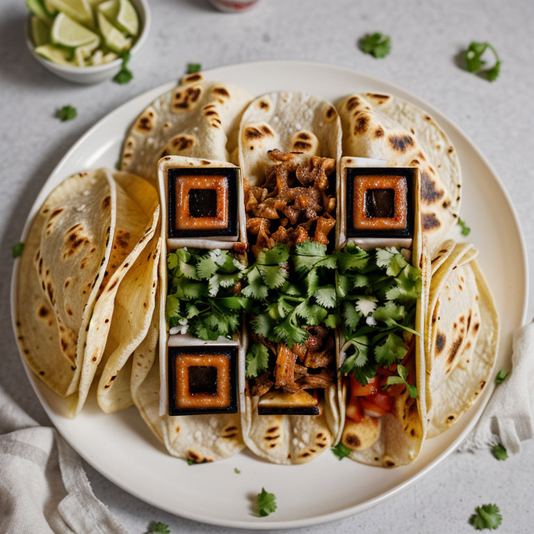 Authentic Mexican Tacos on a Plate