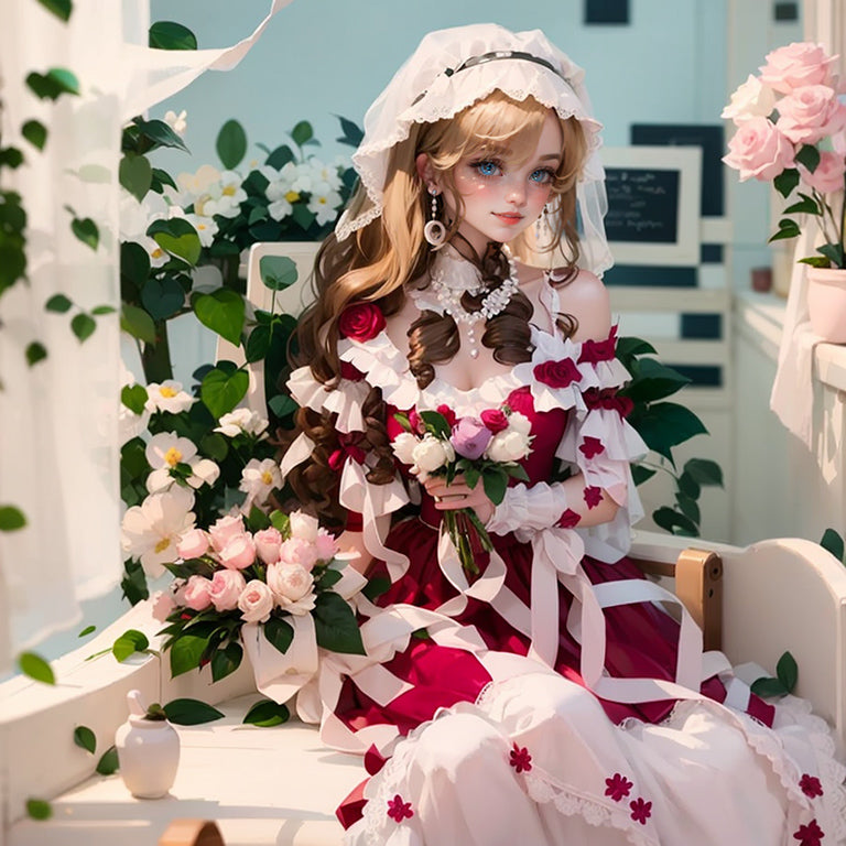 Beautiful Bride with Flowers