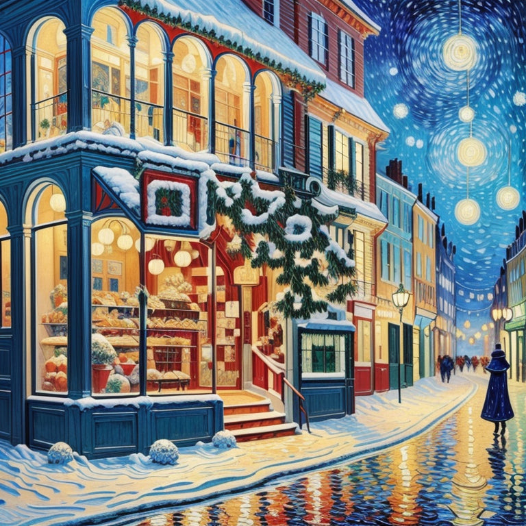 Colorful Christmas Stories in Van Gogh Style