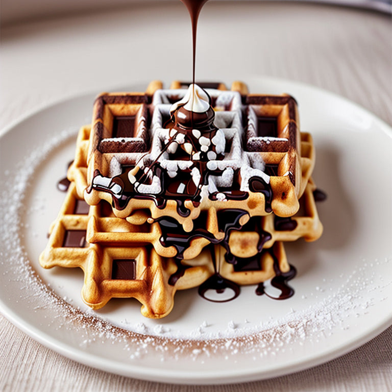 Waffle Wonder with Chocolate Drizzle