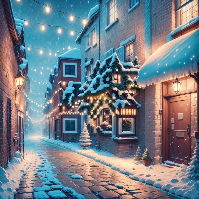 Snowy Street Décor for Christmas