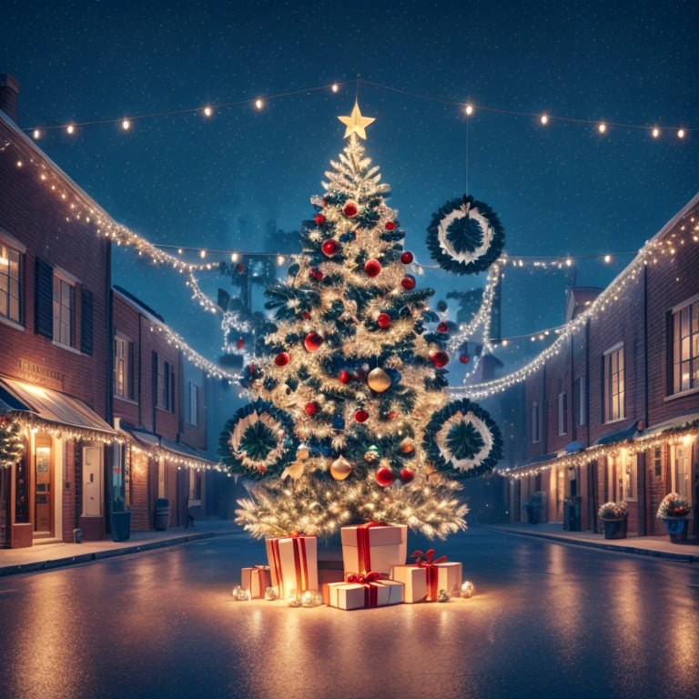 Town with Christmas Tree