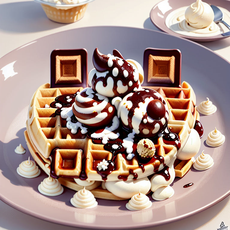 Waffles and Ice Cream