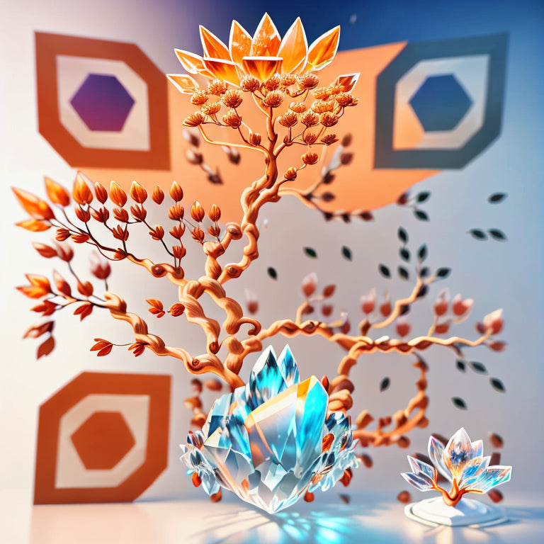 Orange Crystal Tree