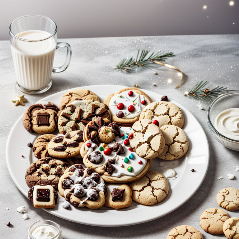 Cookies and Milk Amidst Festive Decorations