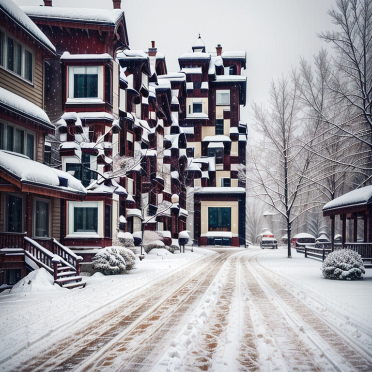 View of the House on a Snowy Day