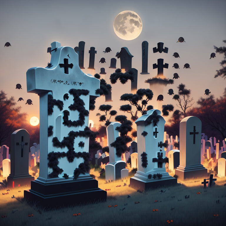 Tombstones, Ravens, and Moon